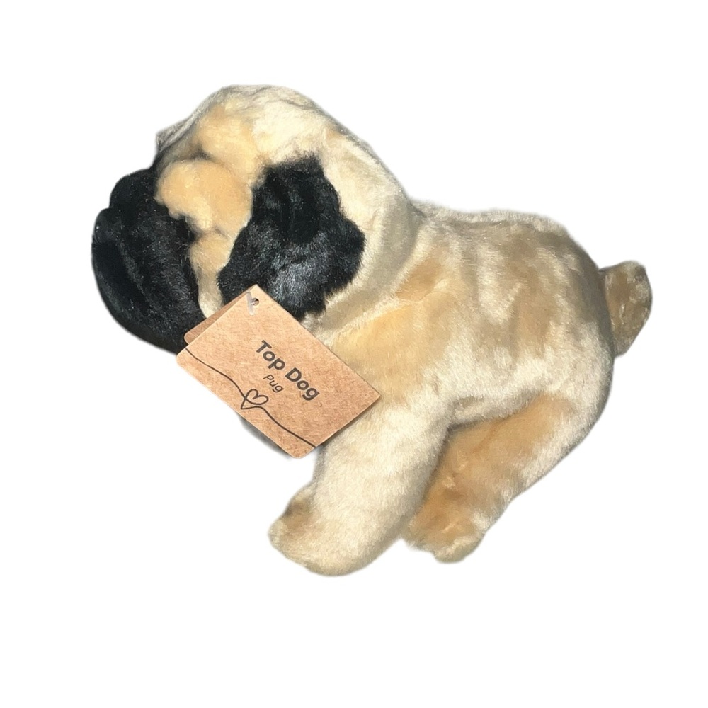✅Demdaco and AnimalCraft Plush Animal "Top Dog Pug" Size S/M New! - Picture 5 of 6